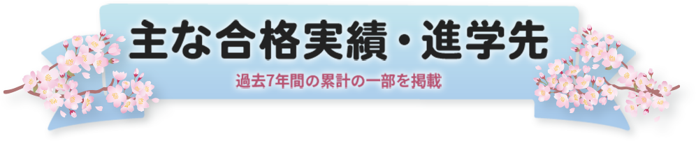 主な合格実績・進学先